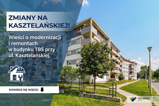 Wiosenne remonty w budynku TBS Wrocław przy ul. Kasztelańskiej
